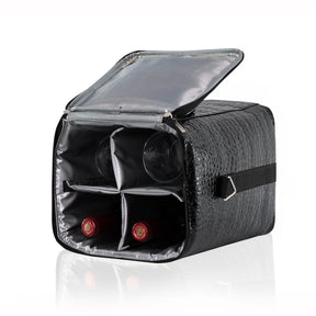 Porta Vinho Térmico Croco Black